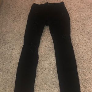 Black  hollister  ripped jeans